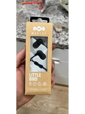 *New* MARLEY Little Bird Headphones w Mic. color Black